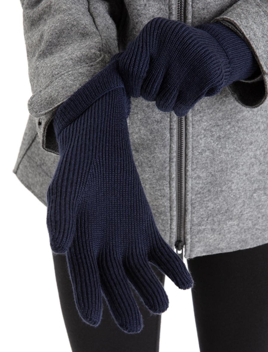 Gants Icebreaker Unisex Merino Rixdorf Femme Bleu Marine | FR 1502CTVE